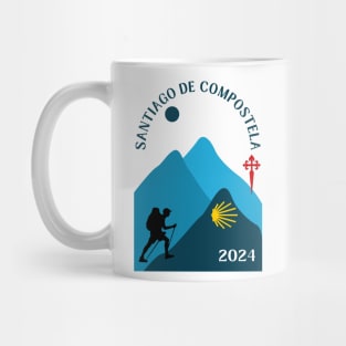 Camino de Santiago de Compostela 2024 Man Walking Mug